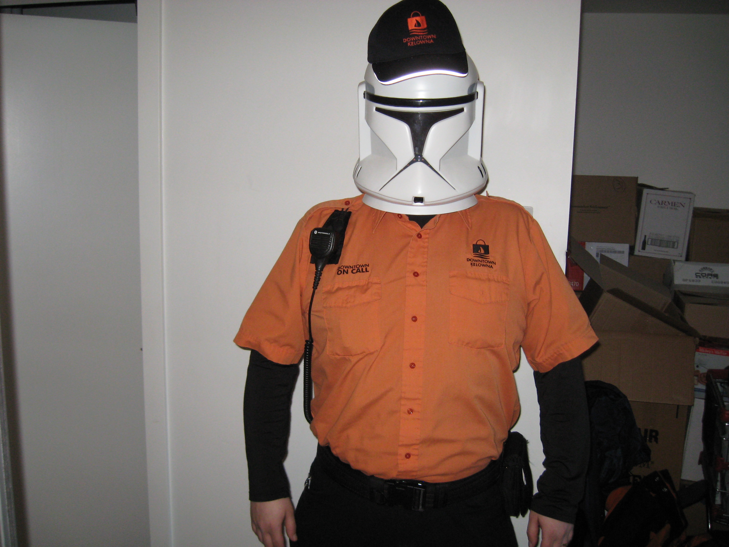 Downtown Kelowna On Call — clone trooper on the job