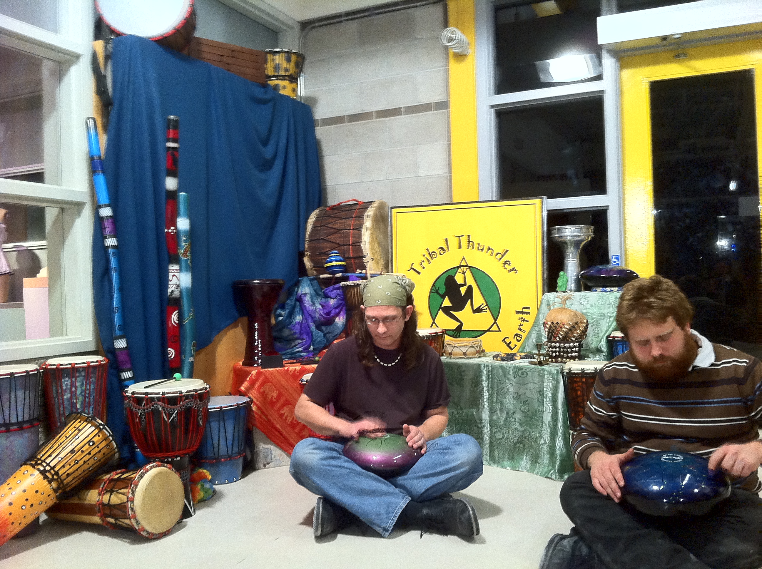 Tribal Thunder — friends playing handpan