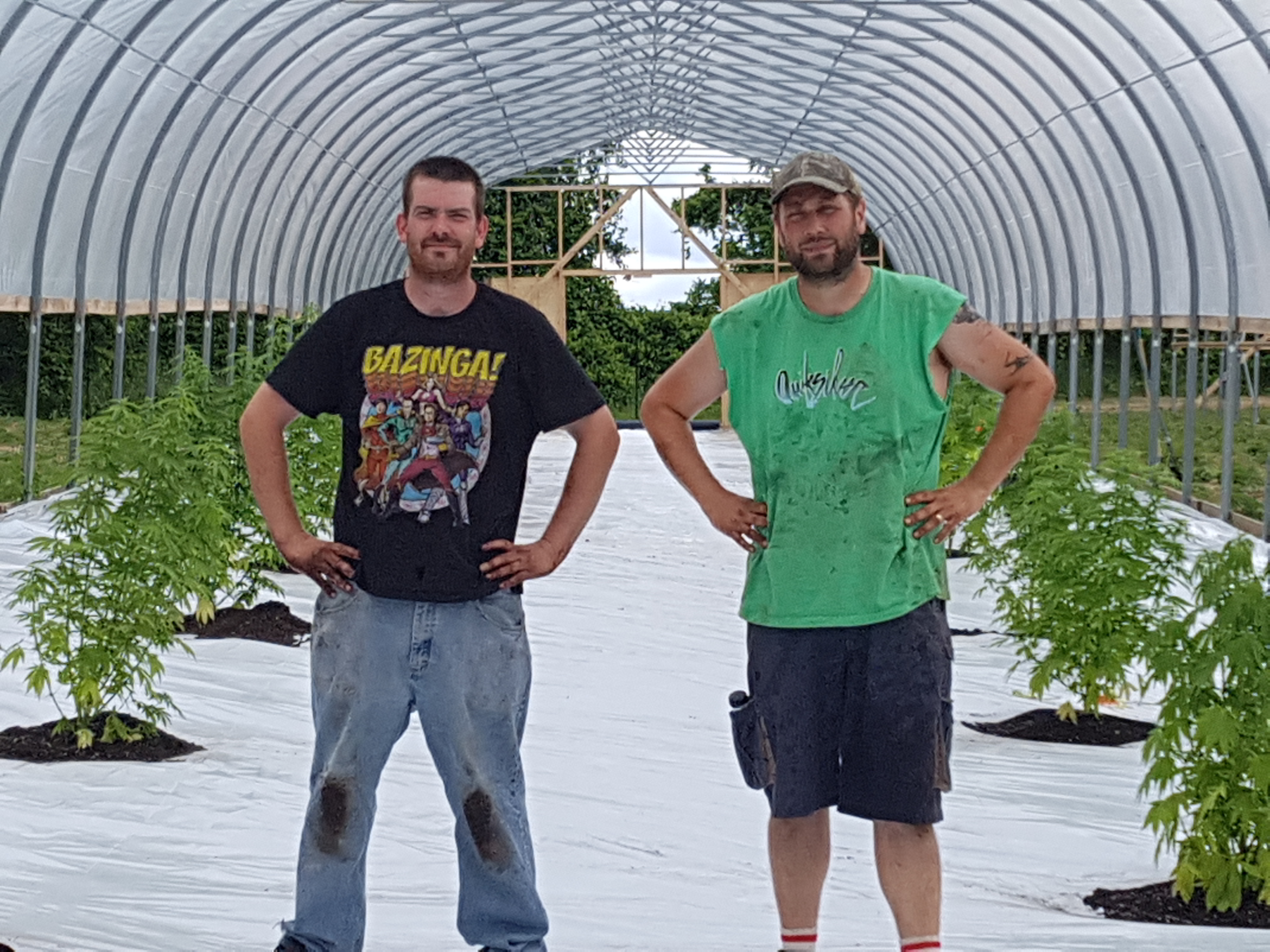 Josh and Steve (Cuzbro) in the greenhouse