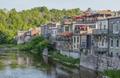 Riverside houses in the old town